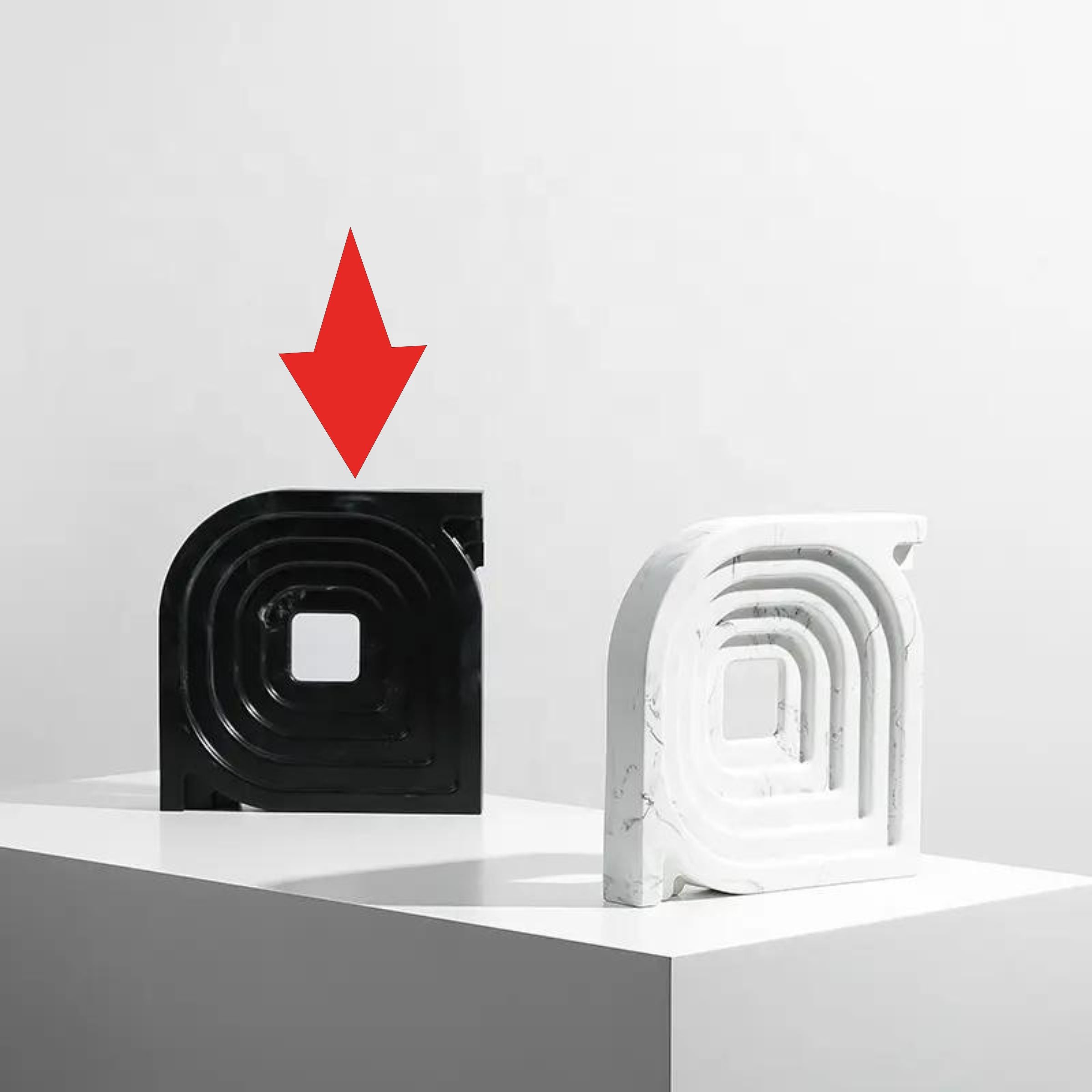 Square And Round Corner Ornaments Black Fc-Sz21105A -  Home Decor Figurines - ebarza Furniture UAE | Shop Modern Furniture in Abu Dhabi & Dubai - مفروشات ايبازرا في الامارات | تسوق اثاث عصري وديكورات مميزة في دبي وابوظبي