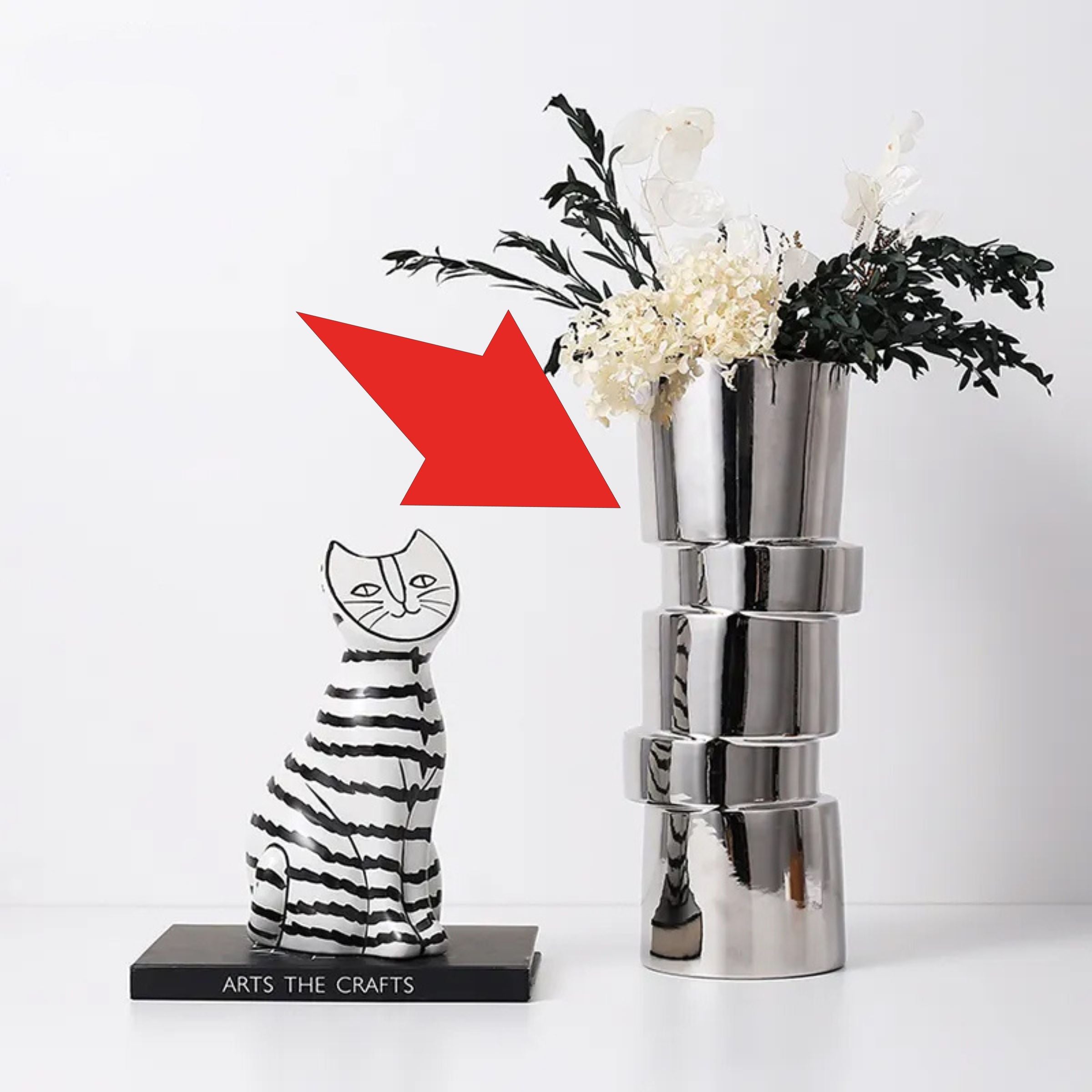 Bamboo Vase Fa-D21090 -  Vases | مزهرية بامبو بيضاء - ebarza Furniture UAE | Shop Modern Furniture in Abu Dhabi & Dubai - مفروشات ايبازرا في الامارات | تسوق اثاث عصري وديكورات مميزة في دبي وابوظبي