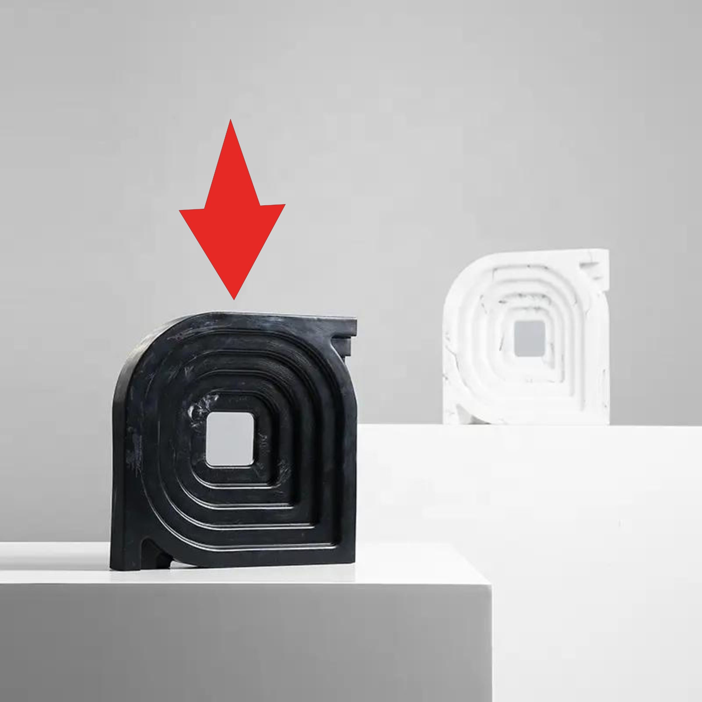 Square And Round Corner Ornaments Black Fc-Sz21105A -  Home Decor Figurines - ebarza Furniture UAE | Shop Modern Furniture in Abu Dhabi & Dubai - مفروشات ايبازرا في الامارات | تسوق اثاث عصري وديكورات مميزة في دبي وابوظبي