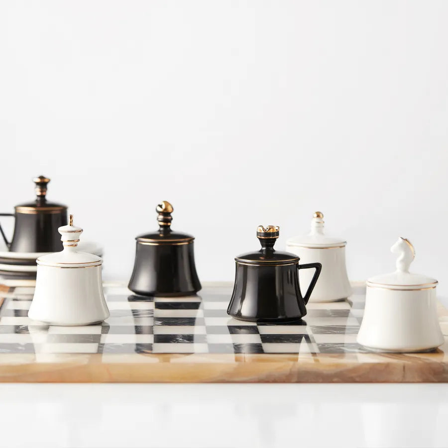 Karaca Chess Set Of 6 Coffee Cups 153.03.06.1507 -  Coffee Sets - ebarza Furniture UAE | Shop Modern Furniture in Abu Dhabi & Dubai - مفروشات ايبازرا في الامارات | تسوق اثاث عصري وديكورات مميزة في دبي وابوظبي