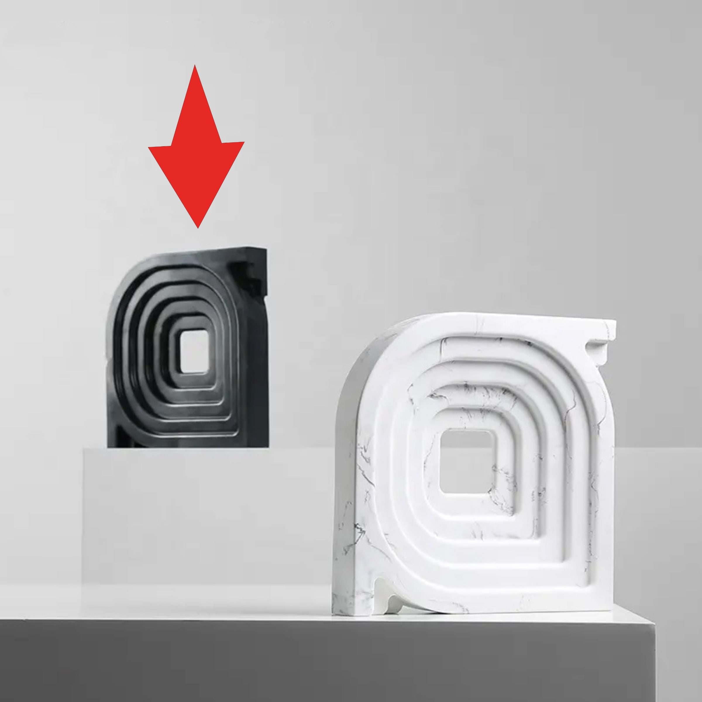 Square And Round Corner Ornaments Black Fc-Sz21105A -  Home Decor Figurines - ebarza Furniture UAE | Shop Modern Furniture in Abu Dhabi & Dubai - مفروشات ايبازرا في الامارات | تسوق اثاث عصري وديكورات مميزة في دبي وابوظبي