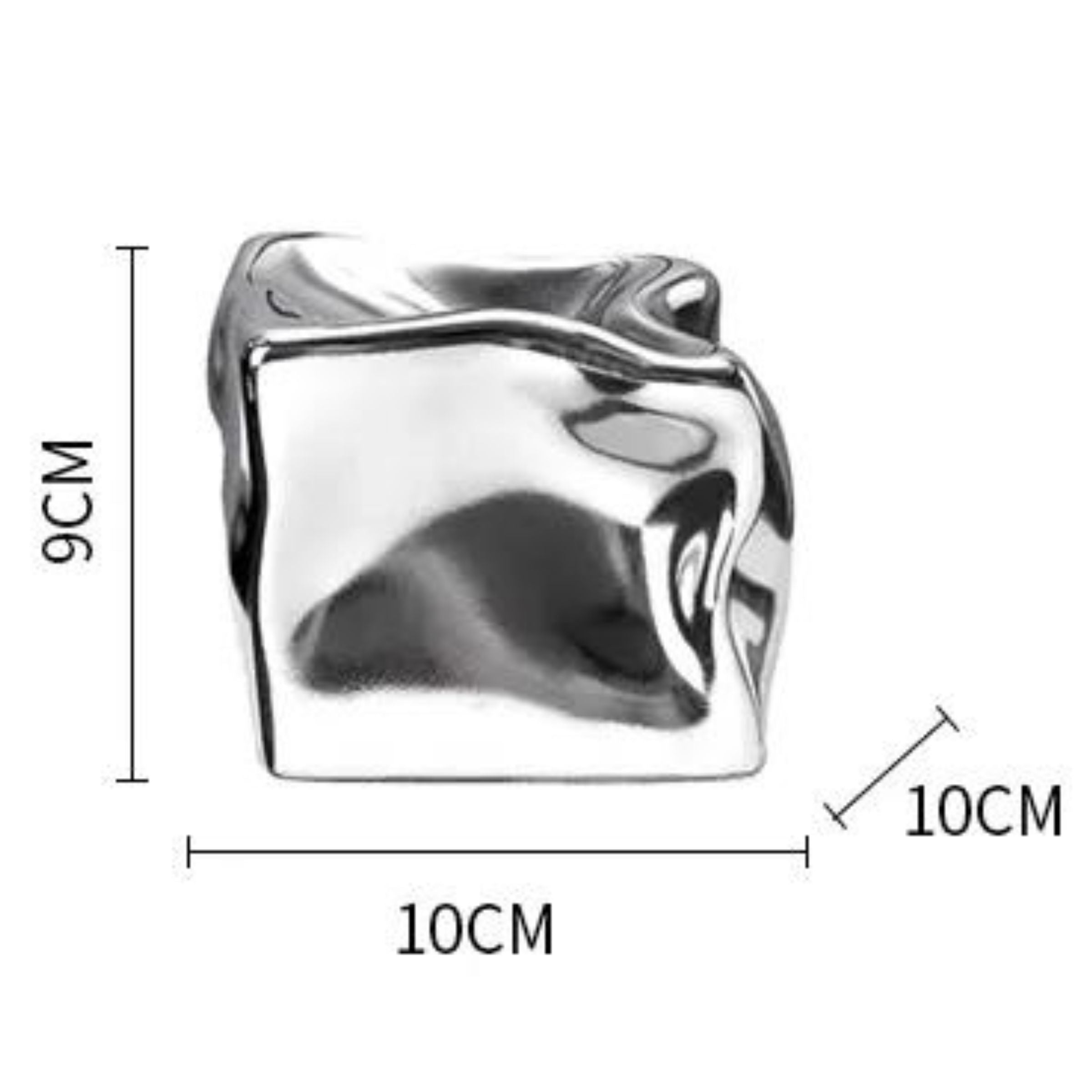 Silver Special Shaped Square -A Fa-D21111A -  Home Decor Figurines | ديكور مربع فضي على شكل خاص - ebarza Furniture UAE | Shop Modern Furniture in Abu Dhabi & Dubai - مفروشات ايبازرا في الامارات | تسوق اثاث عصري وديكورات مميزة في دبي وابوظبي