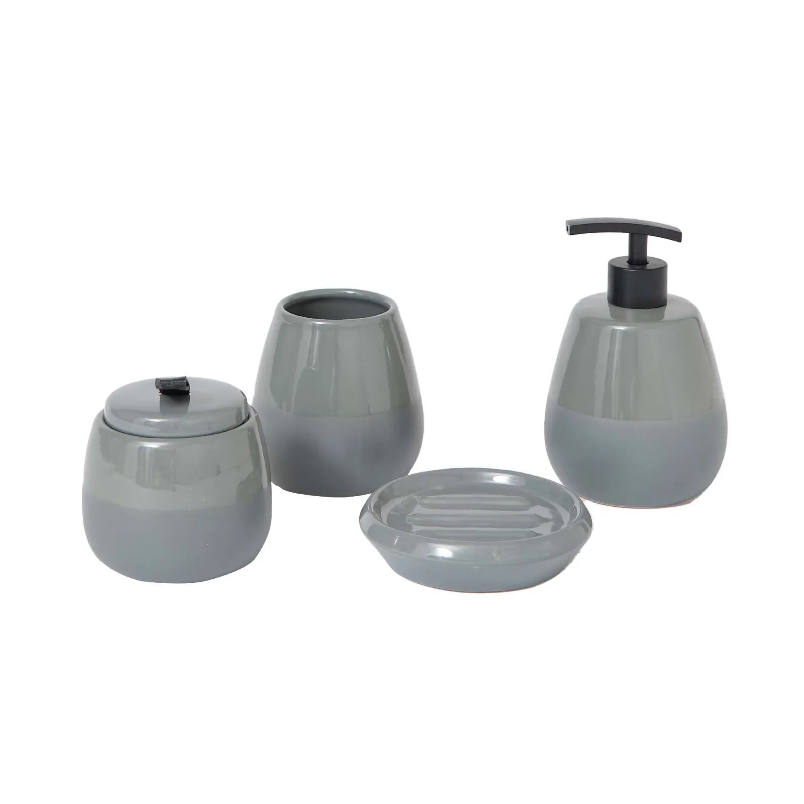 Karaca Home Gray 4 Pcs Bathroom Set 300.21.02.0257 -  Bath Sets | طقم حمام كاراجا هوم رمادي 4 قطع - ebarza Furniture UAE | Shop Modern Furniture in Abu Dhabi & Dubai - مفروشات ايبازرا في الامارات | تسوق اثاث عصري وديكورات مميزة في دبي وابوظبي