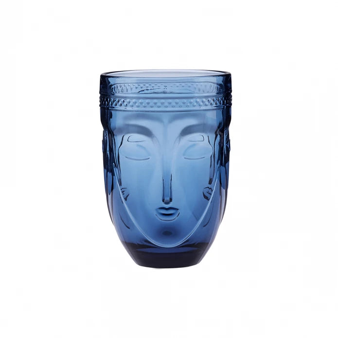 Karaca Visage Soft Drink Glass Blue 340 ml 153.03.08.2415 -  Drinkware | كوب زجاج مشروب غازي كاراجا فيساج أزرق 340 متر - ebarza Furniture UAE | Shop Modern Furniture in Abu Dhabi & Dubai - مفروشات ايبازرا في الامارات | تسوق اثاث عصري وديكورات مميزة في دبي وابوظبي