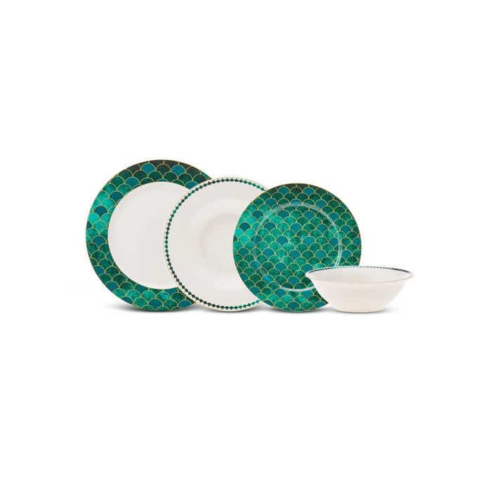 Karaca Zümrüt 24 Pcs Porcelain Dinnerware Set for 6 Persons 153.03.06.9240 -  Dinnerware Sets | طقم أواني عشاء كاراجا زومروت 24 قطعة بورسلين تكفي 6 أشخاص - ebarza Furniture UAE | Shop Modern Furniture in Abu Dhabi & Dubai - مفروشات ايبازرا في الامارات | تسوق اثاث عصري وديكورات مميزة في دبي وابوظبي