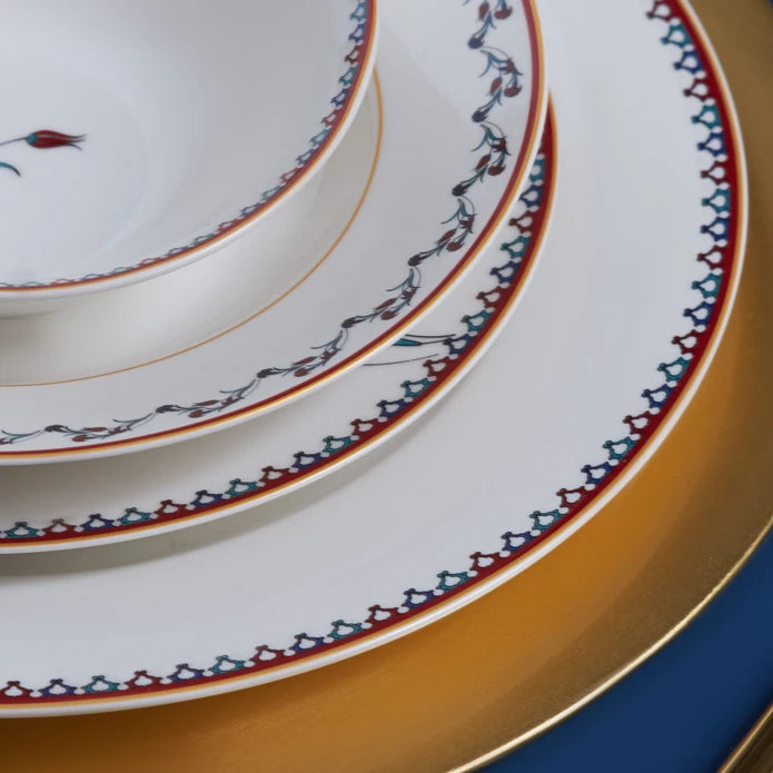 Karaca Nakkaş 24 Pcs Porcelain Dinnerware Set for 6 Persons 153.03.06.9241 -  Dinnerware Sets | طقم أواني عشاء بورسلين 24 قطعة من أراكا ناكاس لـ 6 أشخاص - ebarza Furniture UAE | Shop Modern Furniture in Abu Dhabi & Dubai - مفروشات ايبازرا في الامارات | تسوق اثاث عصري وديكورات مميزة في دبي وابوظبي