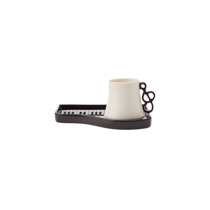 Karaca Piano Coffee Cup 80 ml 153.03.06.9357 -  Coffee Sets | كوب قهوة كاراجا بيانو 80 مل - ebarza Furniture UAE | Shop Modern Furniture in Abu Dhabi & Dubai - مفروشات ايبازرا في الامارات | تسوق اثاث عصري وديكورات مميزة في دبي وابوظبي