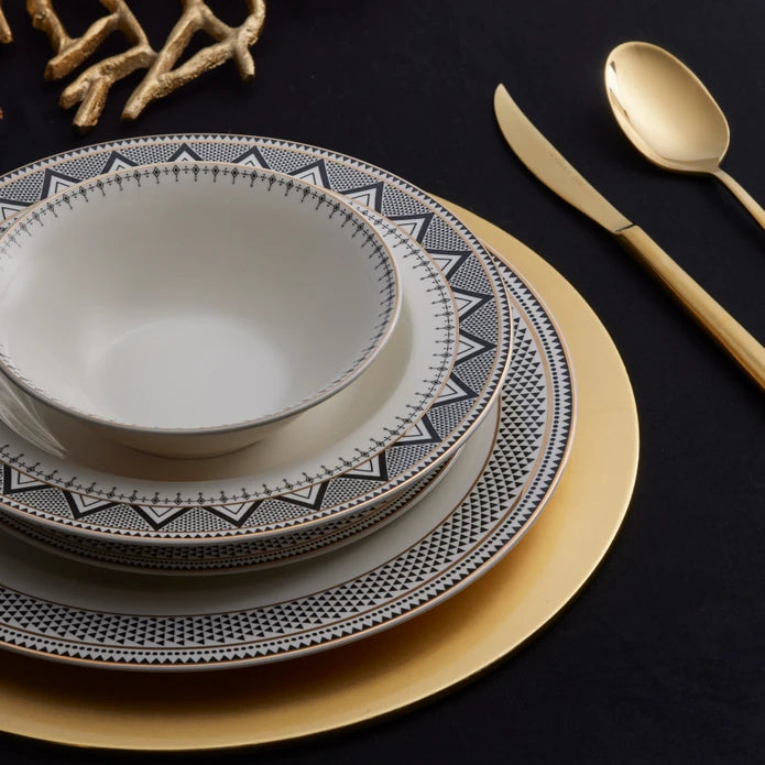 Karaca Globe 24 Pieces 6 Person Porcelain Dinnerware 153.03.06.9372 -  Dinnerware Sets | طقم عشاء بورسلين من كاراجا 24 قطعة 6 اشخاص - ebarza Furniture UAE | Shop Modern Furniture in Abu Dhabi & Dubai - مفروشات ايبازرا في الامارات | تسوق اثاث عصري وديكورات مميزة في دبي وابوظبي