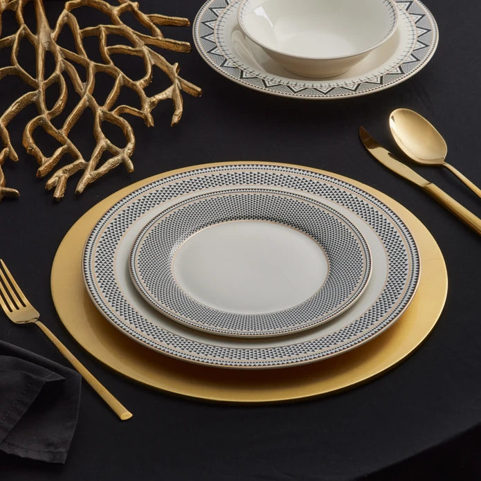 Karaca Globe 24 Pieces 6 Person Porcelain Dinnerware 153.03.06.9372 -  Dinnerware Sets | طقم عشاء بورسلين من كاراجا 24 قطعة 6 اشخاص - ebarza Furniture UAE | Shop Modern Furniture in Abu Dhabi & Dubai - مفروشات ايبازرا في الامارات | تسوق اثاث عصري وديكورات مميزة في دبي وابوظبي