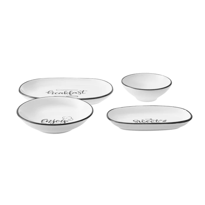 Karaca Rufus 8 Piece Porcelain Breakfast/Serving Set 153.03.06.9721 -  Dinnerware Sets | مجموعة الإفطار / التقديم كاراجا روفوس 8 قطع بورسلين - ebarza Furniture UAE | Shop Modern Furniture in Abu Dhabi & Dubai - مفروشات ايبازرا في الامارات | تسوق اثاث عصري وديكورات مميزة في دبي وابوظبي