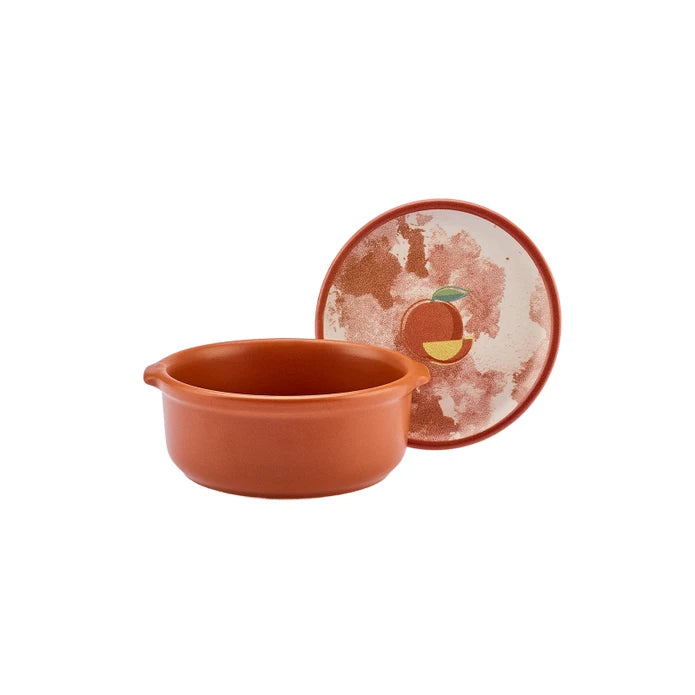 Karaca Orange Covered Breakfast Bowl 153.03.06.9944 -  Bowls | وعاء الإفطار المغطى بالبرتقال كاراجا - ebarza Furniture UAE | Shop Modern Furniture in Abu Dhabi & Dubai - مفروشات ايبازرا في الامارات | تسوق اثاث عصري وديكورات مميزة في دبي وابوظبي