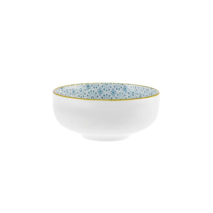 Karaca Floral Blue Round Cookie Bowl 10 cm 153.03.08.2972 -  Bowls | وعاء كوكي دائري أزرق مزين بالزهور من كاراجا 10 سم - ebarza Furniture UAE | Shop Modern Furniture in Abu Dhabi & Dubai - مفروشات ايبازرا في الامارات | تسوق اثاث عصري وديكورات مميزة في دبي وابوظبي