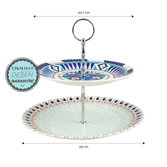 Karaca Mai Seljuk Series Storey Cookies 153.03.07.9028 -  Plates - ebarza Furniture UAE | Shop Modern Furniture in Abu Dhabi & Dubai - مفروشات ايبازرا في الامارات | تسوق اثاث عصري وديكورات مميزة في دبي وابوظبي