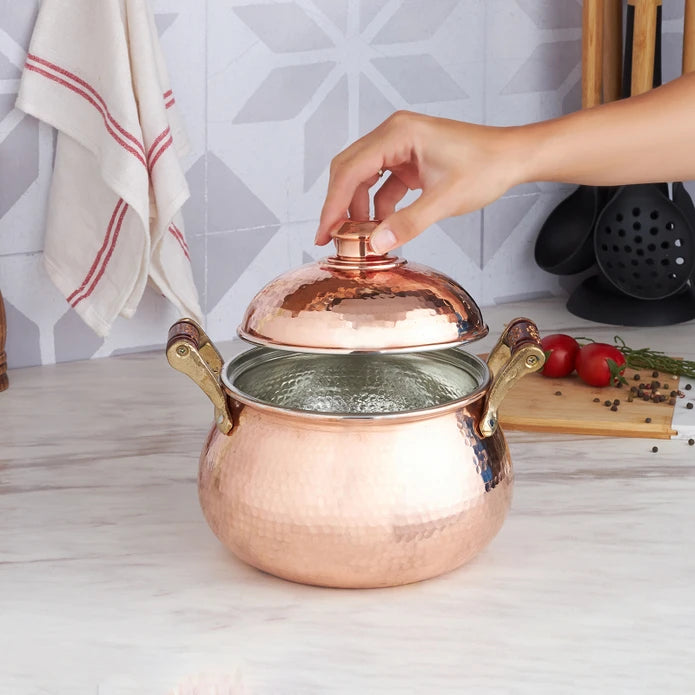 Karaca Mesopotamia Copper 20 Cm Cup Pot 153.03.08.0064 -  Cookware Sets - ebarza Furniture UAE | Shop Modern Furniture in Abu Dhabi & Dubai - مفروشات ايبازرا في الامارات | تسوق اثاث عصري وديكورات مميزة في دبي وابوظبي