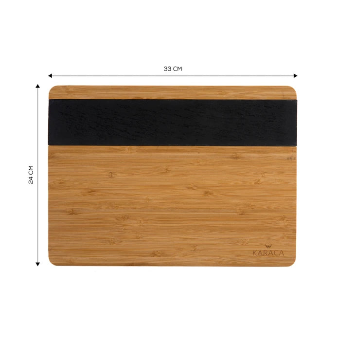 Karaca Black Wood Cutting Board-L 153.03.06.1339 -  Cutting Boards | لوح تقطيع الخشب الأسود كاراجا - ebarza Furniture UAE | Shop Modern Furniture in Abu Dhabi & Dubai - مفروشات ايبازرا في الامارات | تسوق اثاث عصري وديكورات مميزة في دبي وابوظبي