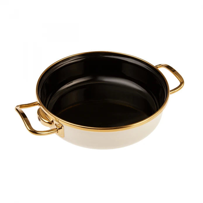 Karaca Retro Enamel 2-Cream Cooking Pot Set 153.03.08.0540 -  Cookware Sets - ebarza Furniture UAE | Shop Modern Furniture in Abu Dhabi & Dubai - مفروشات ايبازرا في الامارات | تسوق اثاث عصري وديكورات مميزة في دبي وابوظبي