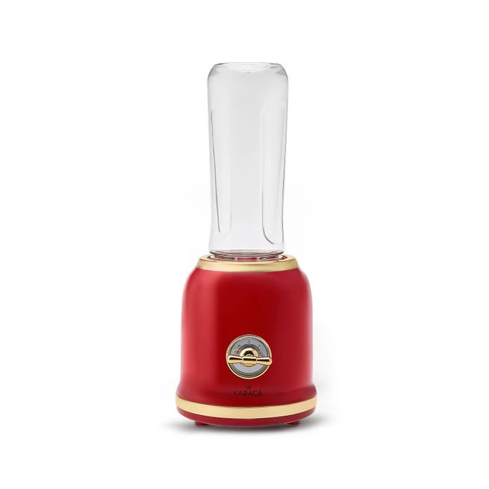 Karaca Retro Personal Personal Smoothie Blender Red 153.03.06.2448 -  Kitchen Appliances | خلاط عصير كاراجا ريترو الشخصي باللون الأحمر - ebarza Furniture UAE | Shop Modern Furniture in Abu Dhabi & Dubai - مفروشات ايبازرا في الامارات | تسوق اثاث عصري وديكورات مميزة في دبي وابوظبي