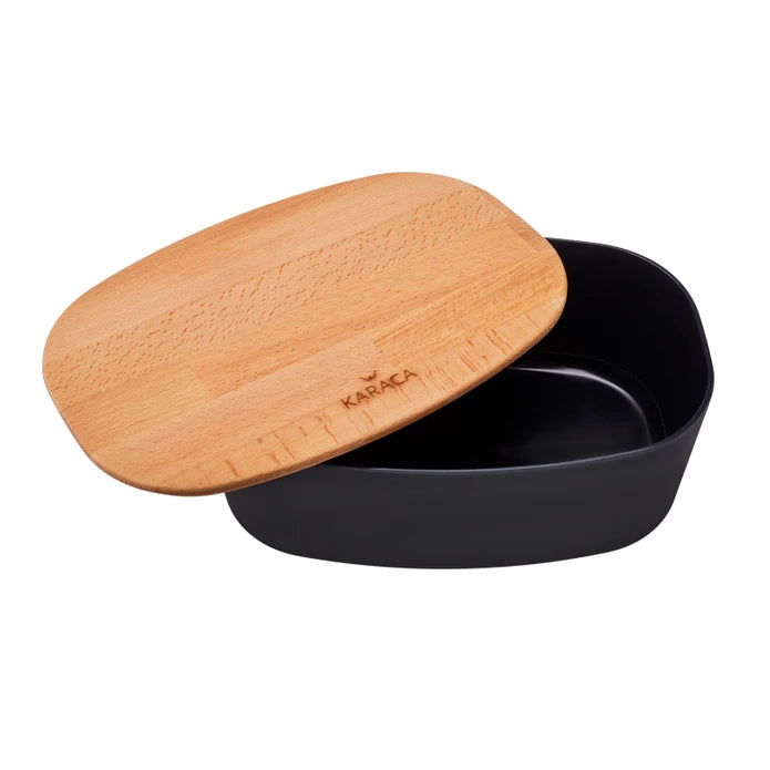 Karaca Nef Melamine Black Bread Box 153.03.08.2749 -  Bread Boxes | كاراجا نيف ميلامين صندوق خبز اسود - ebarza Furniture UAE | Shop Modern Furniture in Abu Dhabi & Dubai - مفروشات ايبازرا في الامارات | تسوق اثاث عصري وديكورات مميزة في دبي وابوظبي