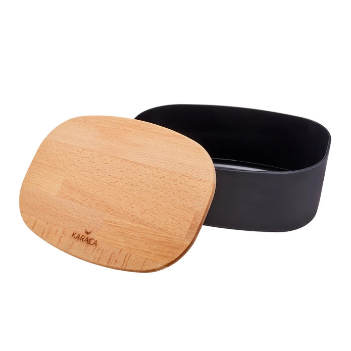 Karaca Nef Melamine Black Bread Box 153.03.08.2749 -  Bread Boxes | كاراجا نيف ميلامين صندوق خبز اسود - ebarza Furniture UAE | Shop Modern Furniture in Abu Dhabi & Dubai - مفروشات ايبازرا في الامارات | تسوق اثاث عصري وديكورات مميزة في دبي وابوظبي