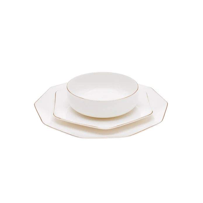 Karaca Streamline Linda 18 Pieces 6 Person Porcelain Dinnerware 153.03.06.7561 -  Dinnerware Sets | كاراجا ستريملاين ليندا 18 قطعة 6 أفراد من البورسلين - ebarza Furniture UAE | Shop Modern Furniture in Abu Dhabi & Dubai - مفروشات ايبازرا في الامارات | تسوق اثاث عصري وديكورات مميزة في دبي وابوظبي