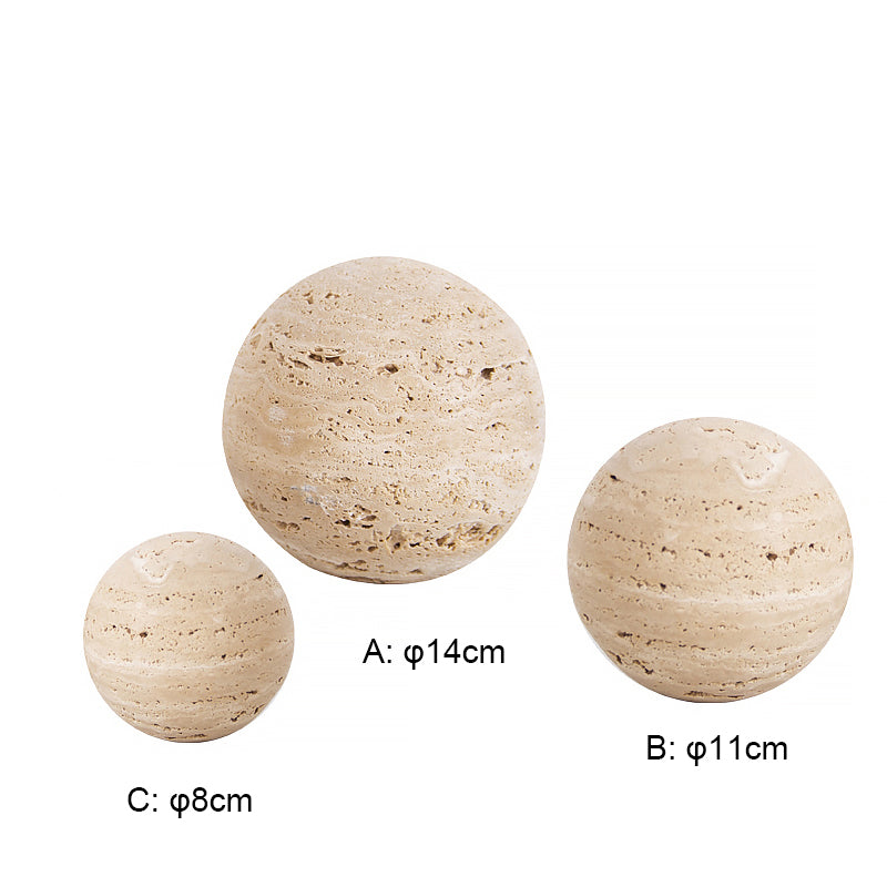 Beige Natural Stone Orb - A Fb-T2017A -  Home Decor Figurines | الجرم السماوي الحجر الطبيعي البيج - ebarza Furniture UAE | Shop Modern Furniture in Abu Dhabi & Dubai - مفروشات ايبازرا في الامارات | تسوق اثاث عصري وديكورات مميزة في دبي وابوظبي