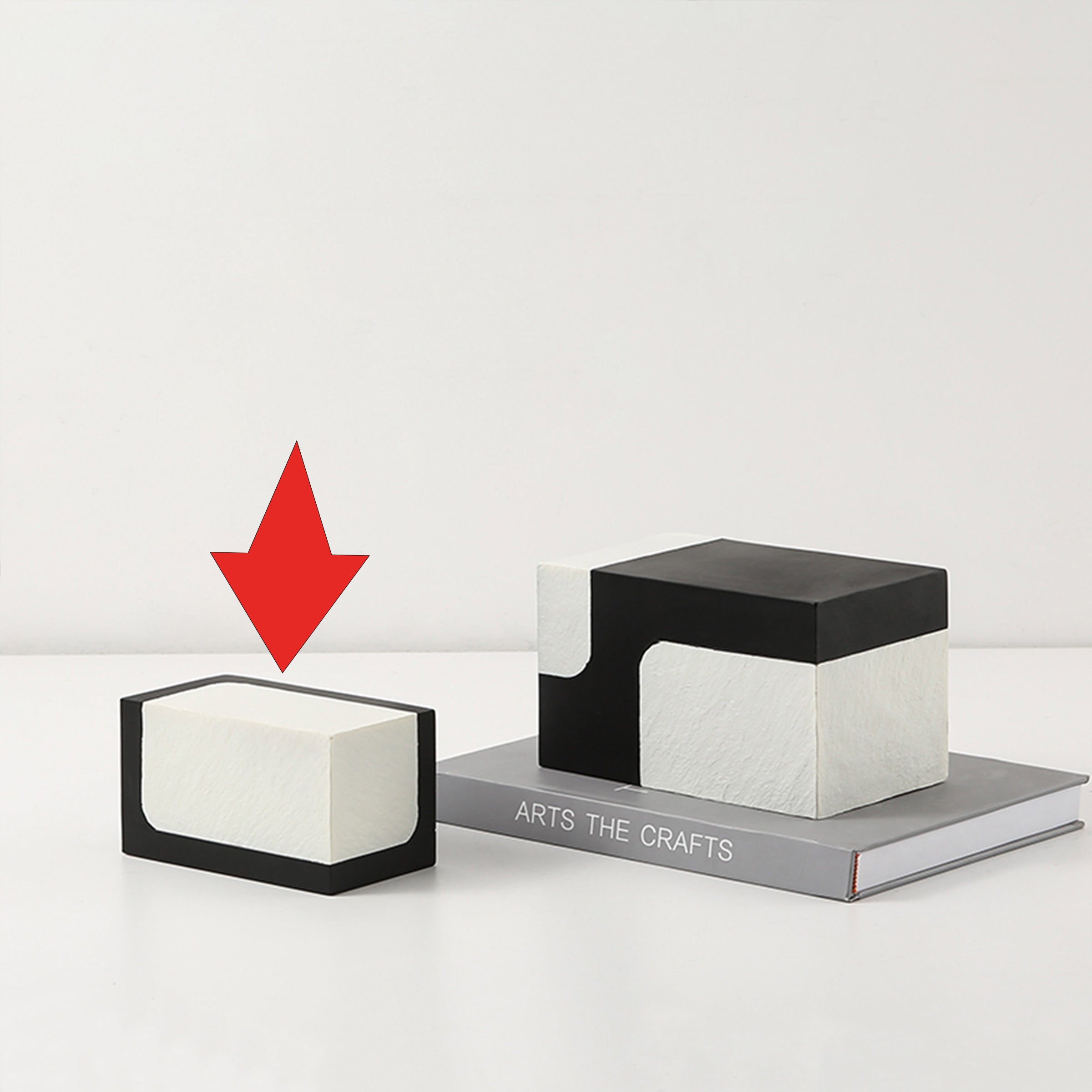 Black And White Stone Block B Fc-Sz21108B -  Home Decor Figurines | ديكور كتلة الحجر الأسود والأبيض - ebarza Furniture UAE | Shop Modern Furniture in Abu Dhabi & Dubai - مفروشات ايبازرا في الامارات | تسوق اثاث عصري وديكورات مميزة في دبي وابوظبي