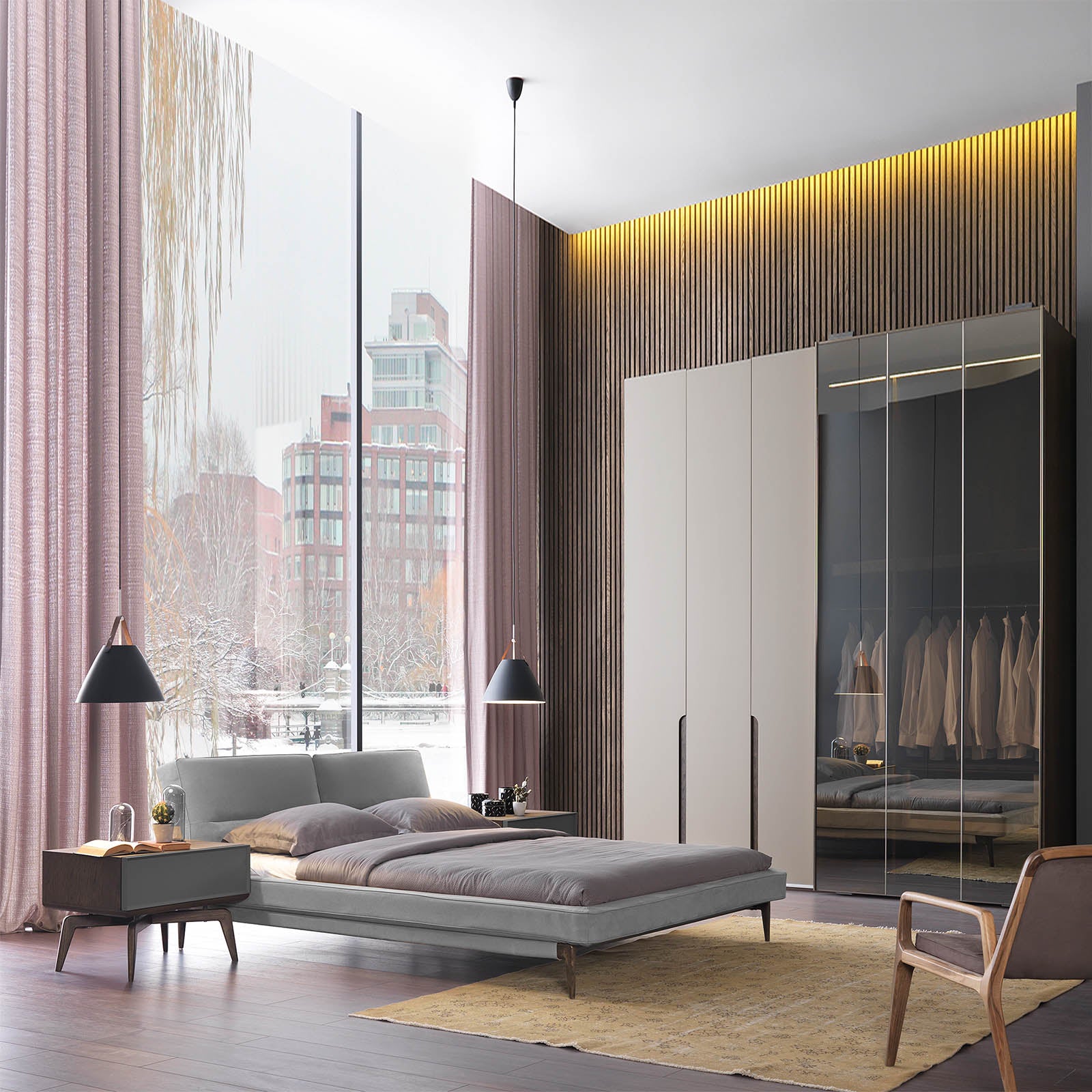 Ligna Bedstead Ligna009-Onlybed -  Bedsteads - ebarza Furniture UAE | Shop Modern Furniture in Abu Dhabi & Dubai - مفروشات ايبازرا في الامارات | تسوق اثاث عصري وديكورات مميزة في دبي وابوظبي