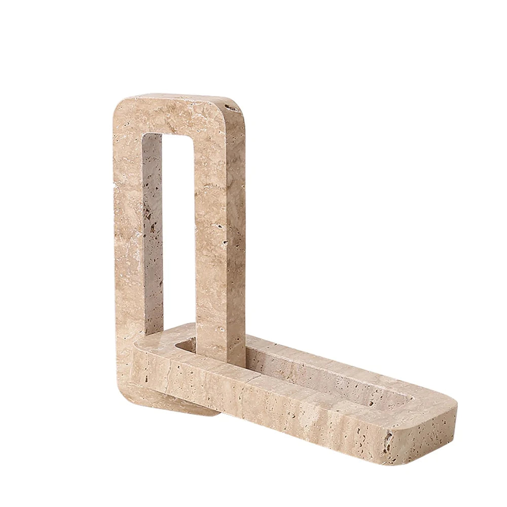 Beige Travertine 2-Link Chain Fb-T2202A -  Home Decor Figurines | سلسلة ترافرتين بيج ثنائية الوصلة - ebarza Furniture UAE | Shop Modern Furniture in Abu Dhabi & Dubai - مفروشات ايبازرا في الامارات | تسوق اثاث عصري وديكورات مميزة في دبي وابوظبي