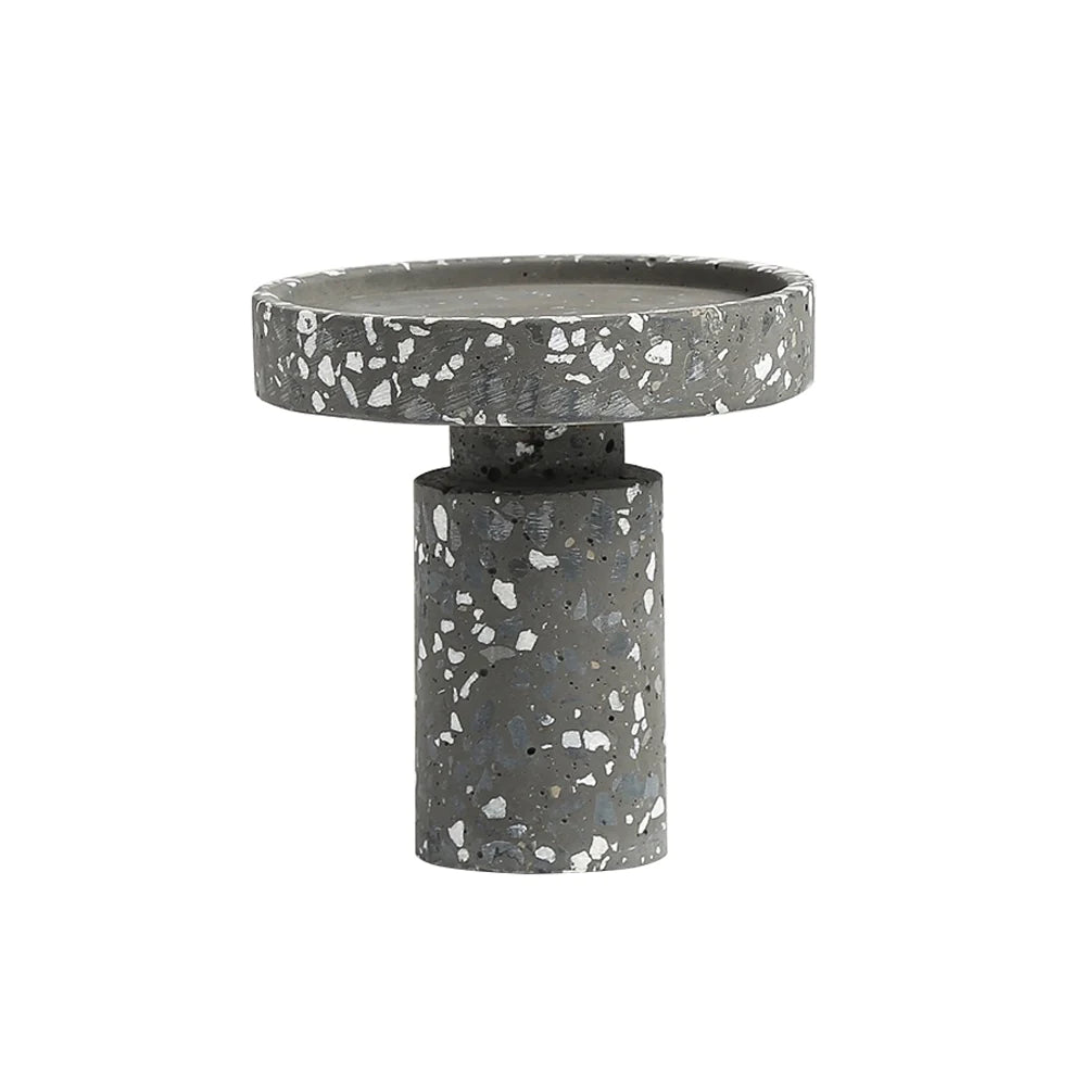 Black Terrazzo Candleholder FB-T2218B -  Candle Holders | شمعدان بلاك تيرازو - ebarza Furniture UAE | Shop Modern Furniture in Abu Dhabi & Dubai - مفروشات ايبازرا في الامارات | تسوق اثاث عصري وديكورات مميزة في دبي وابوظبي