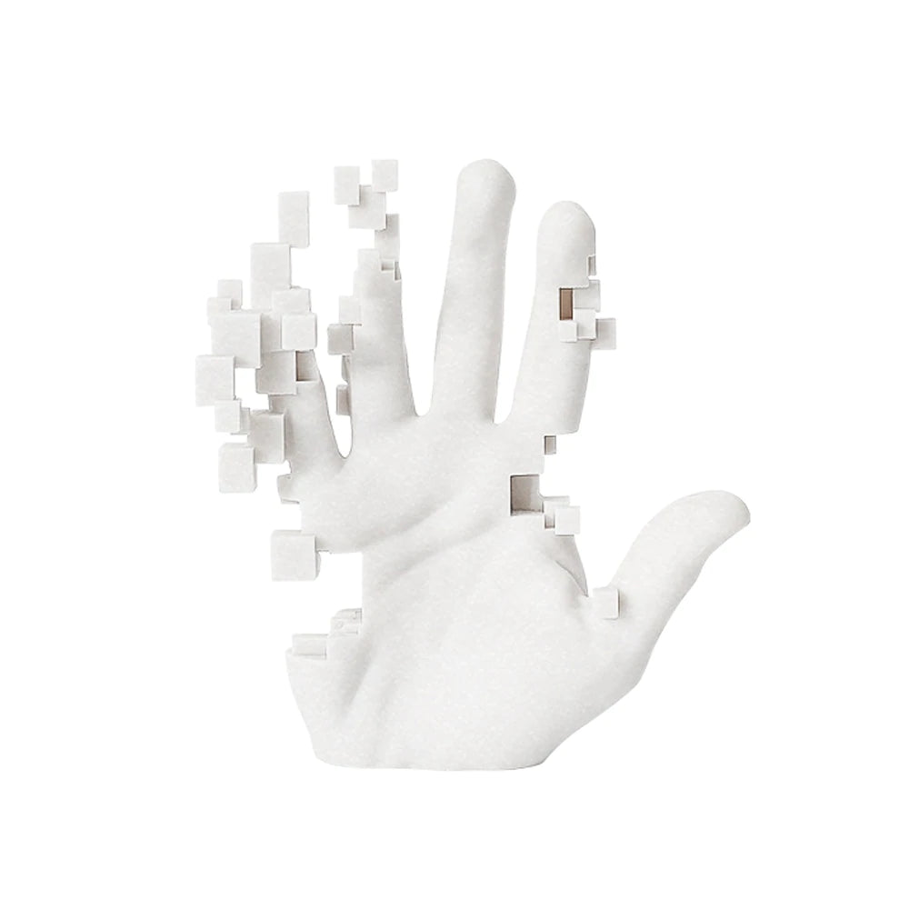 White Resin Hand Sculpture - Large Fc-Sz21117A -  Home Decor Figurines | منحوتة اليد الراتنج الأبيض - كبير - ebarza Furniture UAE | Shop Modern Furniture in Abu Dhabi & Dubai - مفروشات ايبازرا في الامارات | تسوق اثاث عصري وديكورات مميزة في دبي وابوظبي