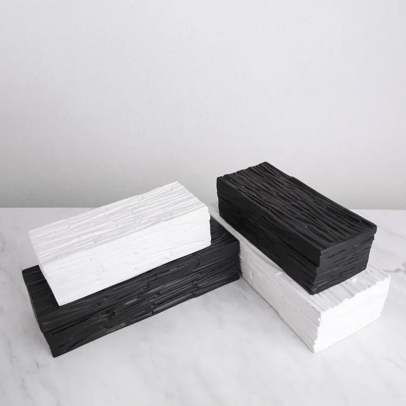 Black Resin Decorative Box-A Fc-Sz2023A -  Decorative Boxes | صندوق ديكور من الراتينج الأسود - ebarza Furniture UAE | Shop Modern Furniture in Abu Dhabi & Dubai - مفروشات ايبازرا في الامارات | تسوق اثاث عصري وديكورات مميزة في دبي وابوظبي