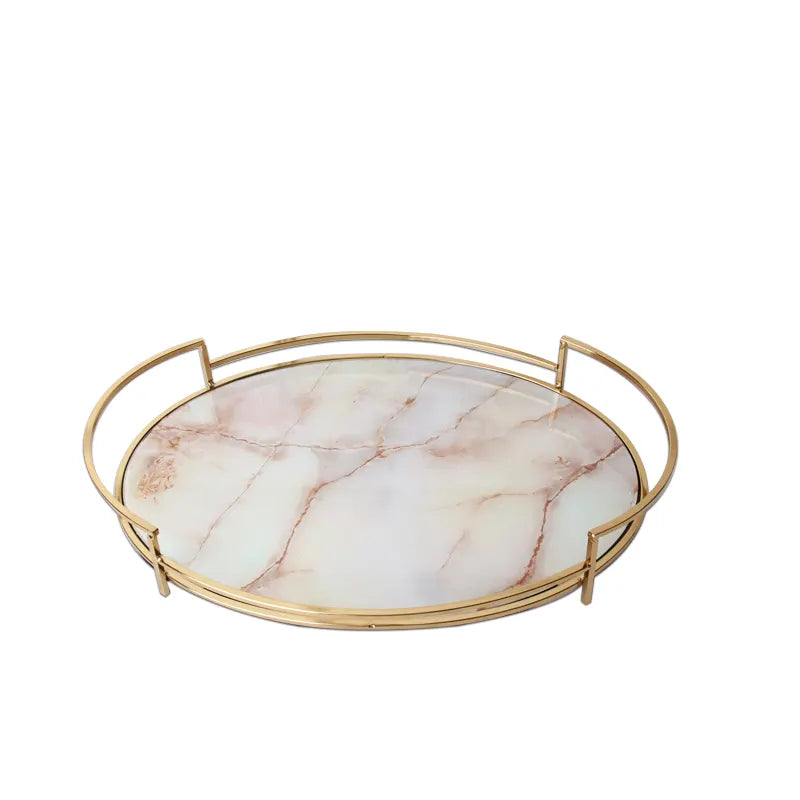 Oval Tray Fl-Tz1048 -  Trays - ebarza Furniture UAE | Shop Modern Furniture in Abu Dhabi & Dubai - مفروشات ايبازرا في الامارات | تسوق اثاث عصري وديكورات مميزة في دبي وابوظبي