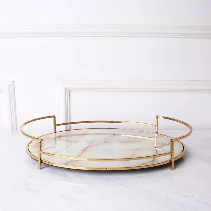 Oval Tray Fl-Tz1048 -  Trays - ebarza Furniture UAE | Shop Modern Furniture in Abu Dhabi & Dubai - مفروشات ايبازرا في الامارات | تسوق اثاث عصري وديكورات مميزة في دبي وابوظبي