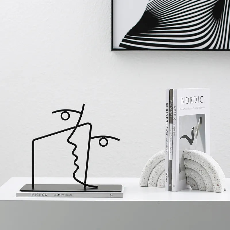 Black Metal Linear Sculpture Fc-W2117C -  Home Decor Figurines | ديكور معدني الخطي الأسود - ebarza Furniture UAE | Shop Modern Furniture in Abu Dhabi & Dubai - مفروشات ايبازرا في الامارات | تسوق اثاث عصري وديكورات مميزة في دبي وابوظبي