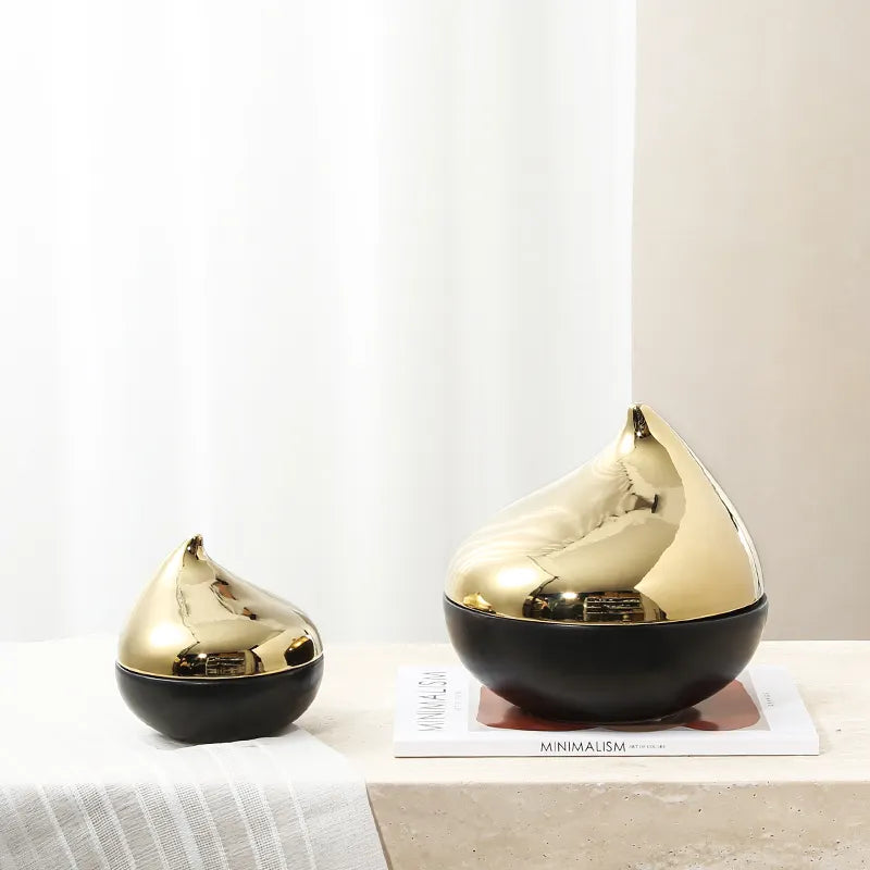 Gold Bird Decoration Jar-B Fa-D21074B -  Vases | جرة زينة الطيور الذهبية - ebarza Furniture UAE | Shop Modern Furniture in Abu Dhabi & Dubai - مفروشات ايبازرا في الامارات | تسوق اثاث عصري وديكورات مميزة في دبي وابوظبي