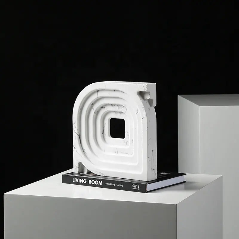 Square And Round Corner Ornaments White Fc-Sz21105B -  Home Decor Figurines | ديكور زوايا مربعة ومستديرة بيضاء - ebarza Furniture UAE | Shop Modern Furniture in Abu Dhabi & Dubai - مفروشات ايبازرا في الامارات | تسوق اثاث عصري وديكورات مميزة في دبي وابوظبي