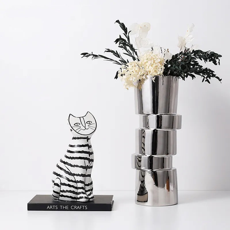 Bamboo Vase Fa-D21090 -  Vases | مزهرية بامبو بيضاء - ebarza Furniture UAE | Shop Modern Furniture in Abu Dhabi & Dubai - مفروشات ايبازرا في الامارات | تسوق اثاث عصري وديكورات مميزة في دبي وابوظبي