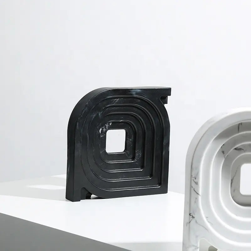 Square And Round Corner Ornaments Black Fc-Sz21105A -  Home Decor Figurines | ديكور زوايا مربعة ومستديرة سوداء - ebarza Furniture UAE | Shop Modern Furniture in Abu Dhabi & Dubai - مفروشات ايبازرا في الامارات | تسوق اثاث عصري وديكورات مميزة في دبي وابوظبي