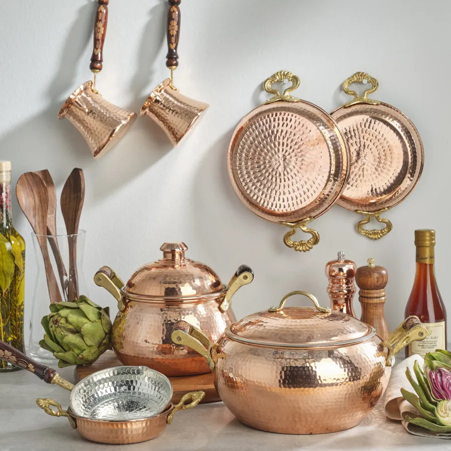 Karaca Nish/Antique Copper New Copper Plate 12 Cm 153.03.07.9107/153.03.08.0204 -  Cookware Sets | طبق نحاسي جديد 12 سم كراجه نيش كوبر - ebarza Furniture UAE | Shop Modern Furniture in Abu Dhabi & Dubai - مفروشات ايبازرا في الامارات | تسوق اثاث عصري وديكورات مميزة في دبي وابوظبي