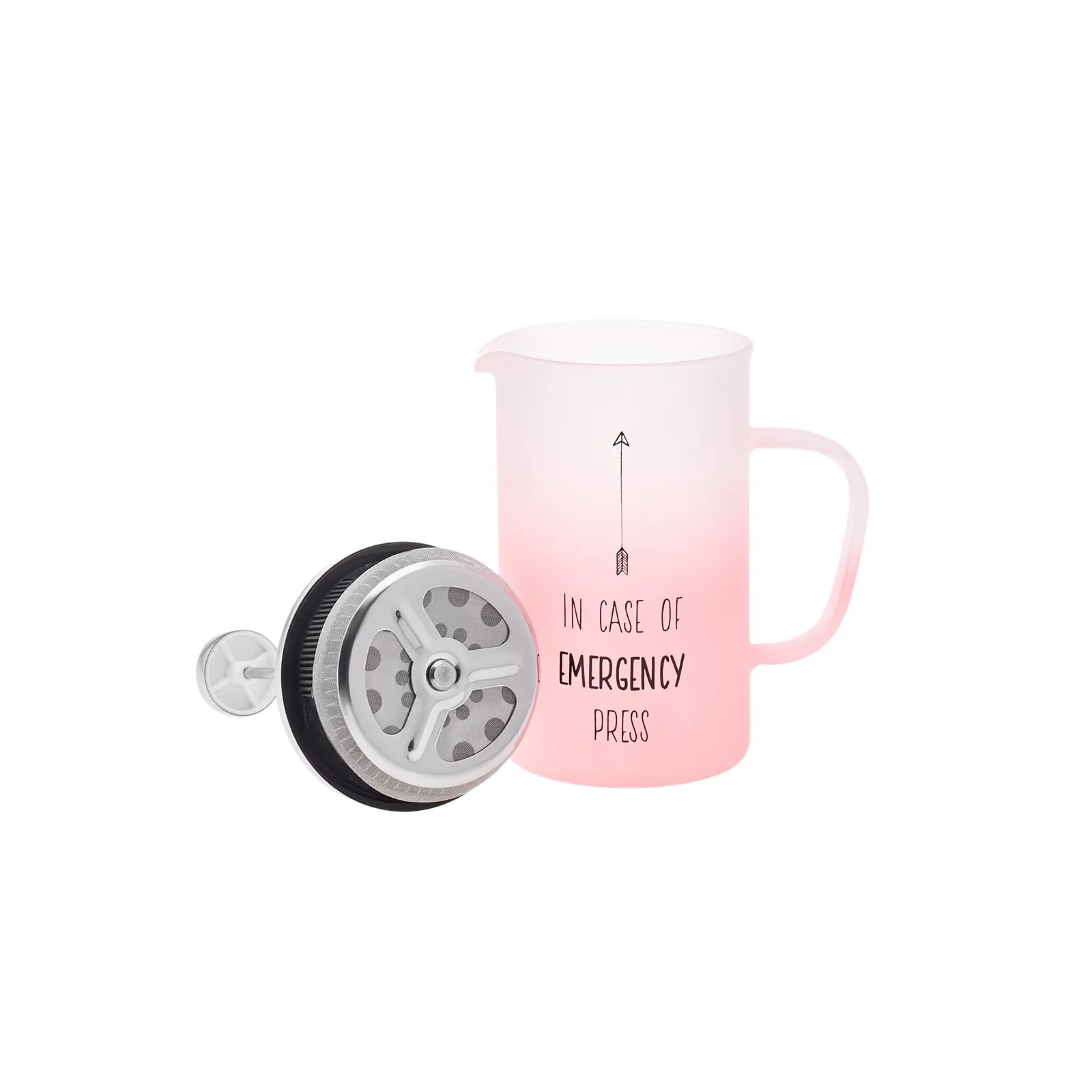 Karaca Emergency Frenchpress Pink 600 Ml 153.03.08.1773 -  Kitchen Appliances | مكبس طوارئ فرنسي من كاراجا ، زهري ، 600 مل - ebarza Furniture UAE | Shop Modern Furniture in Abu Dhabi & Dubai - مفروشات ايبازرا في الامارات | تسوق اثاث عصري وديكورات مميزة في دبي وابوظبي