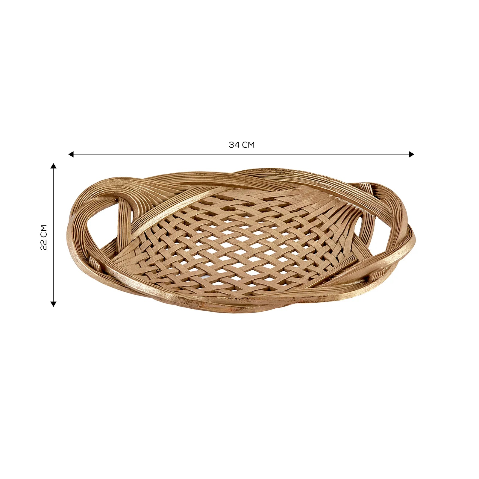 Karaca Eva Basket Tray 153.19.01.1374 -  Trays | صينية سلة كاراجا إيفا - ebarza Furniture UAE | Shop Modern Furniture in Abu Dhabi & Dubai - مفروشات ايبازرا في الامارات | تسوق اثاث عصري وديكورات مميزة في دبي وابوظبي