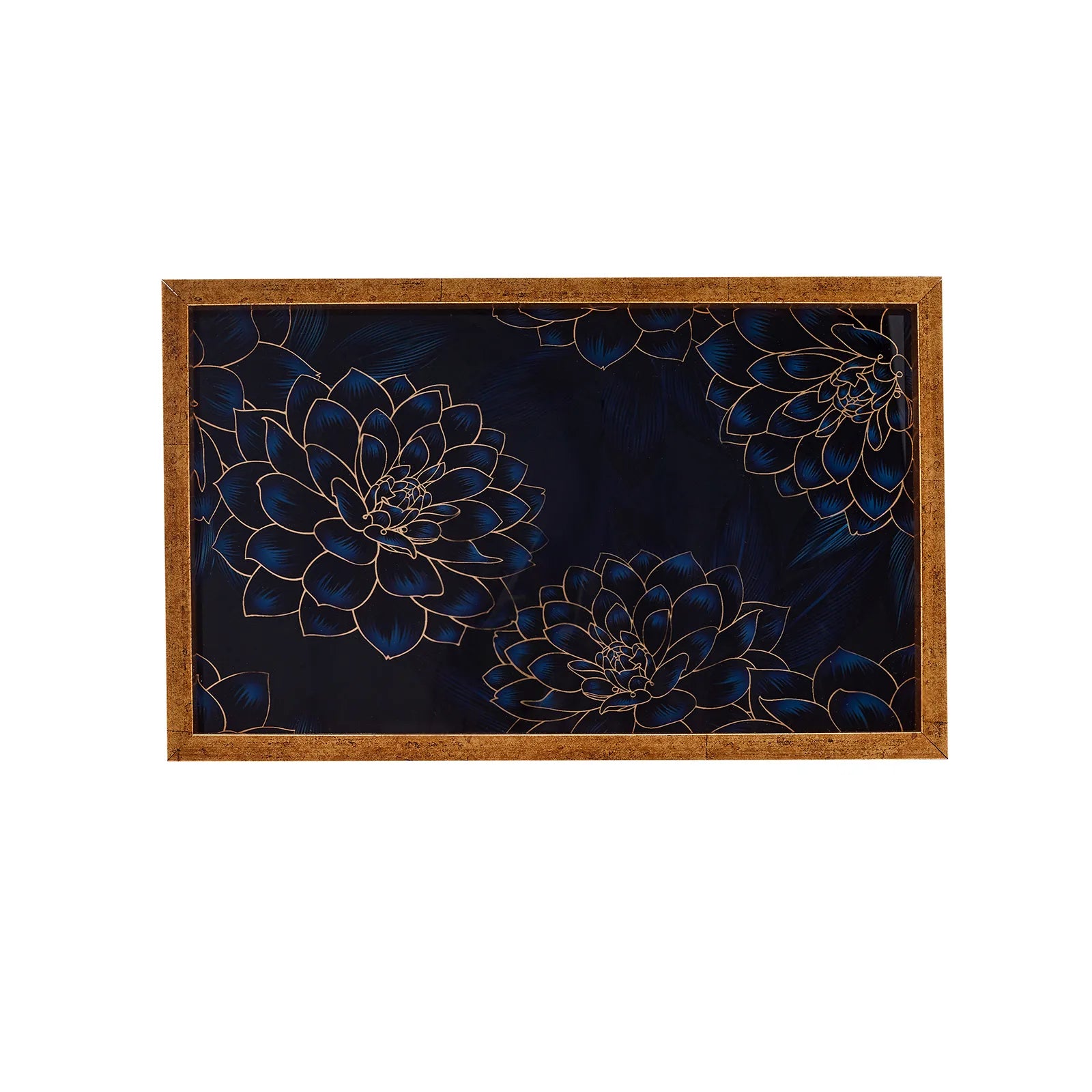 Karaca Home Deep Forest Tray Navy Blue 40X25 Cm 300.21.02.0442 -  Trays | صينية كاراجا هوم ديب فورست أزرق كحلي 40*25 سم - ebarza Furniture UAE | Shop Modern Furniture in Abu Dhabi & Dubai - مفروشات ايبازرا في الامارات | تسوق اثاث عصري وديكورات مميزة في دبي وابوظبي