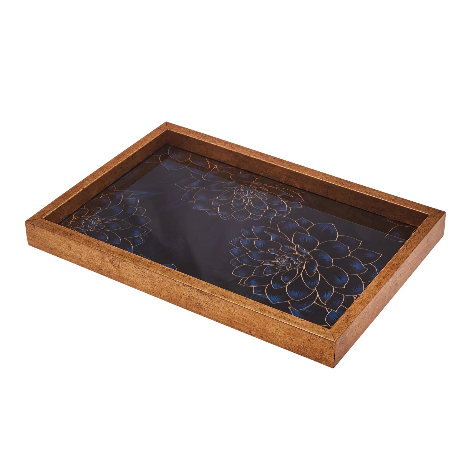 Karaca Home Deep Forest Tray Navy Blue 40X25 Cm 300.21.02.0442 -  Trays | صينية كاراجا هوم ديب فورست أزرق كحلي 40*25 سم - ebarza Furniture UAE | Shop Modern Furniture in Abu Dhabi & Dubai - مفروشات ايبازرا في الامارات | تسوق اثاث عصري وديكورات مميزة في دبي وابوظبي