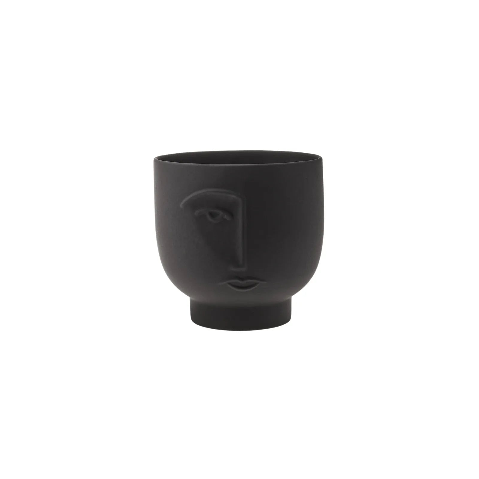 Karaca Home Face Vase Black 300.21.02.0509 -  Vases | كاراجا مزهرية للوجه للمنزل باللون الأسود - ebarza Furniture UAE | Shop Modern Furniture in Abu Dhabi & Dubai - مفروشات ايبازرا في الامارات | تسوق اثاث عصري وديكورات مميزة في دبي وابوظبي