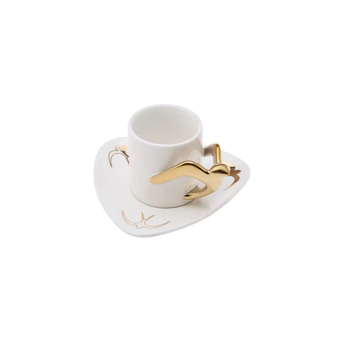 Karaca İkon Set Of 2 Porcelain Coffee Cups 80 Ml 153.03.06.6522 -  Coffee Sets | طقم فناجين قهوة بورسلين كاراجا ايكون 80 مل - ebarza Furniture UAE | Shop Modern Furniture in Abu Dhabi & Dubai - مفروشات ايبازرا في الامارات | تسوق اثاث عصري وديكورات مميزة في دبي وابوظبي