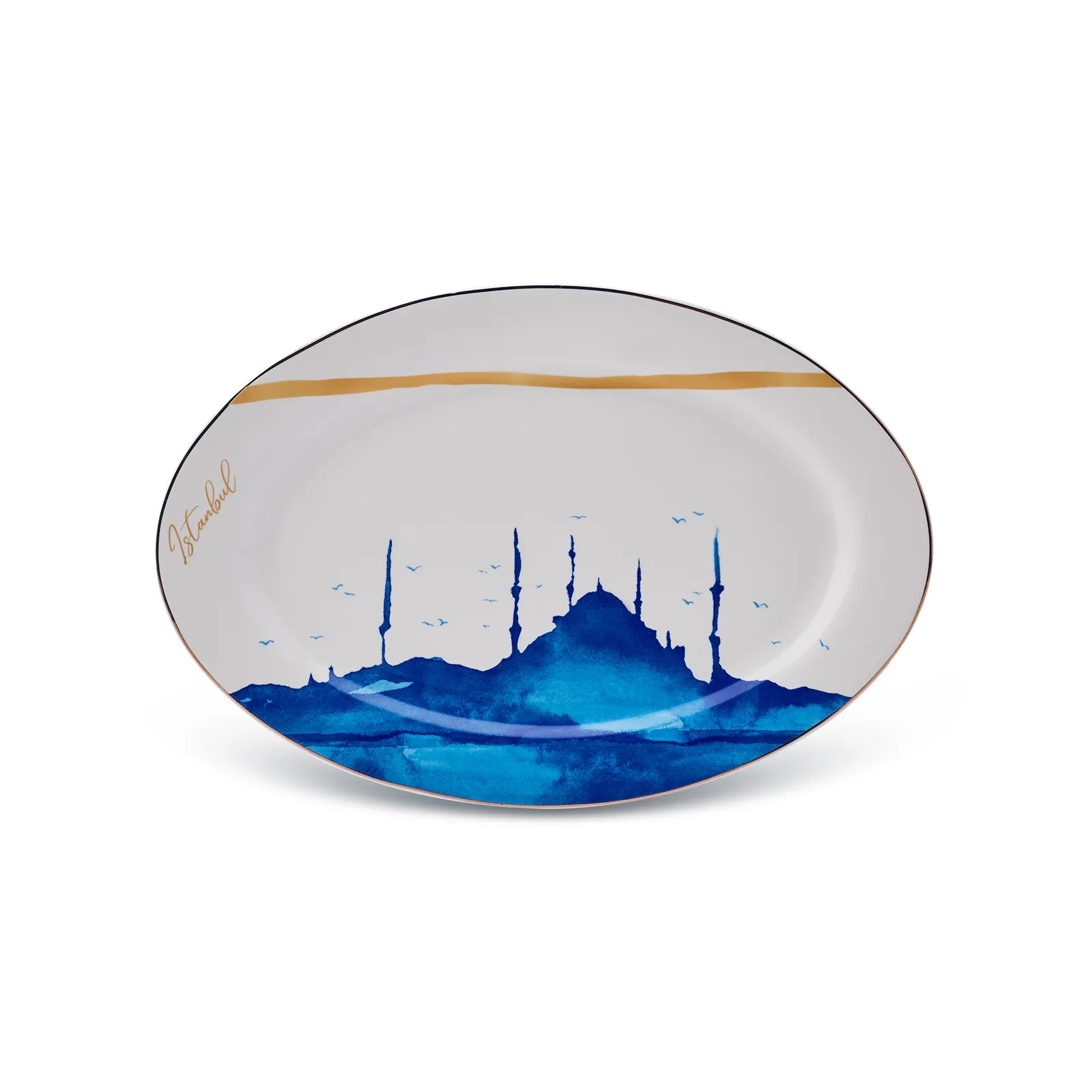 Karaca Istanbul Series Boat Plate 30 Cm 153.03.06.5011 -  Plates | صحن مركب كاراجا اسطنبول سلسلة 30 سم - ebarza Furniture UAE | Shop Modern Furniture in Abu Dhabi & Dubai - مفروشات ايبازرا في الامارات | تسوق اثاث عصري وديكورات مميزة في دبي وابوظبي