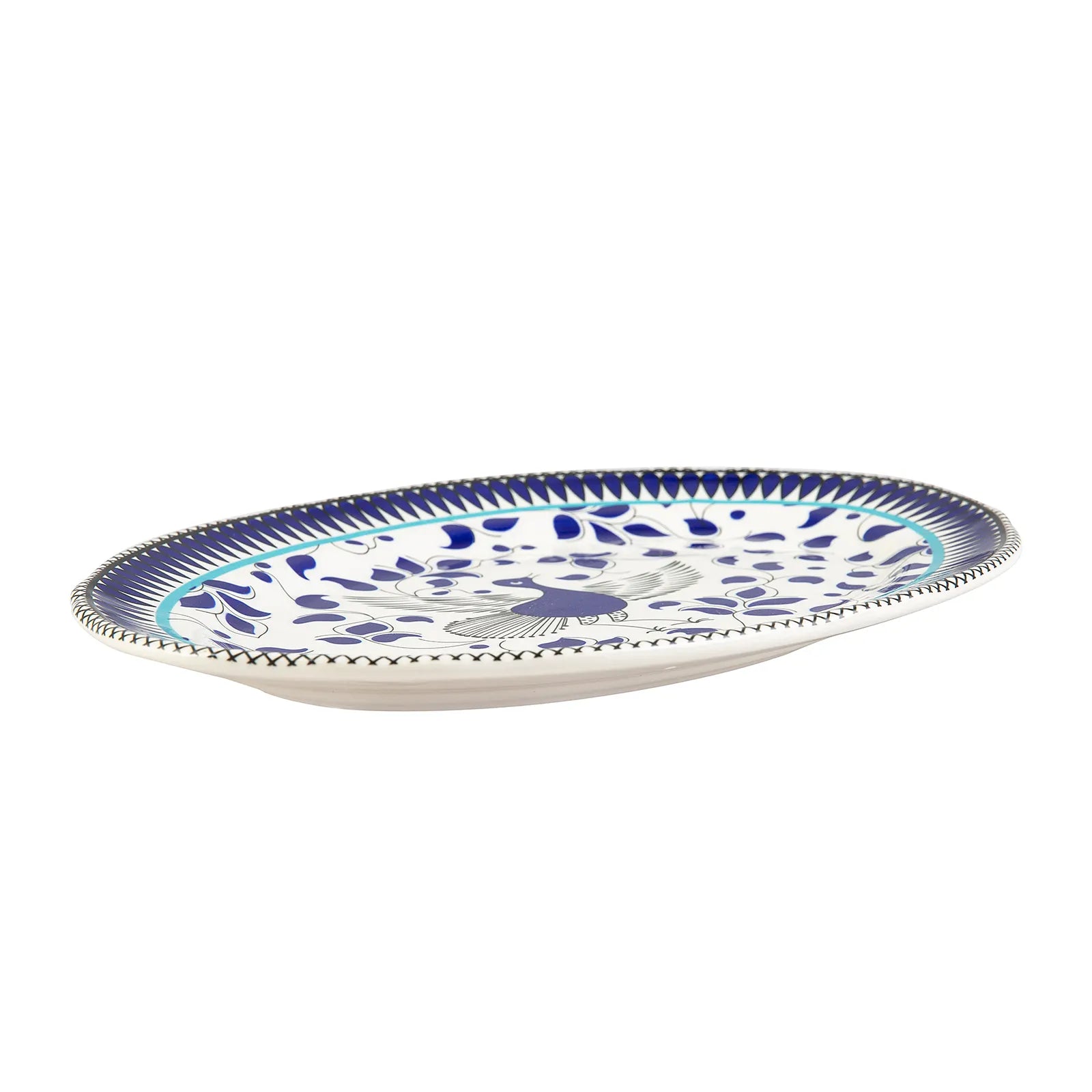 Karaca Mai Seljuk Series Oval Plate 25 Cm 153.03.07.9024 -  Plates - ebarza Furniture UAE | Shop Modern Furniture in Abu Dhabi & Dubai - مفروشات ايبازرا في الامارات | تسوق اثاث عصري وديكورات مميزة في دبي وابوظبي