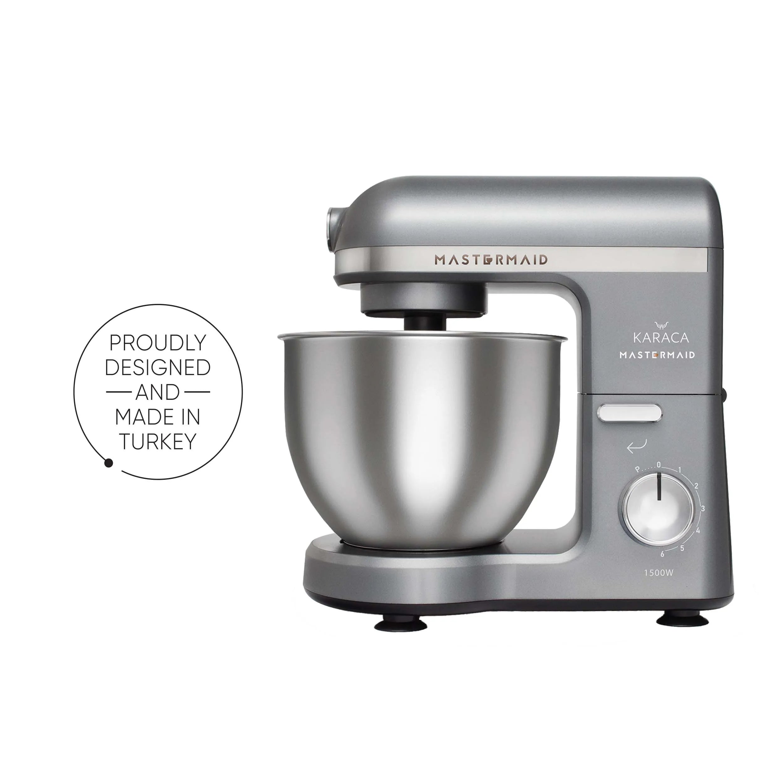 Karaca Mastermaid Chef Stand Mixer Galaxy Gray 1500W 5 Lt 153.03.06.6326 -  Kitchen Appliances | كاراجا ماستر ميرميد الشيف خلاط بقاعدة جالاكسي رمادي 1500 واط 5 لتر - ebarza Furniture UAE | Shop Modern Furniture in Abu Dhabi & Dubai - مفروشات ايبازرا في الامارات | تسوق اثاث عصري وديكورات مميزة في دبي وابوظبي