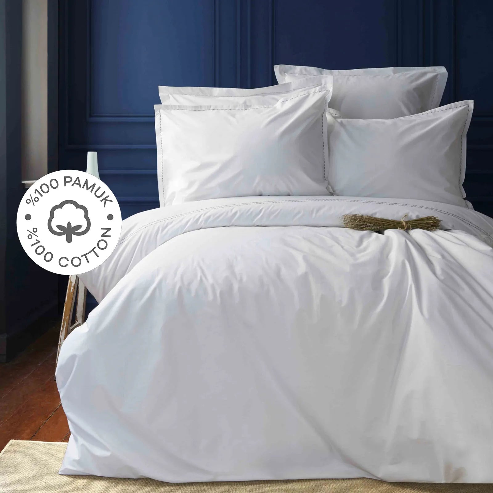 Karaca Nautica Home Northern Off White Navy Blue Percale Double Duvet Cover Set 180.01.01.0356 -  Bedding | طقم غطاء لحاف مزدوج كاراجا هوم نوتيكا نورثرن أوف وايت أزرق كحلي بيرسيل - ebarza Furniture UAE | Shop Modern Furniture in Abu Dhabi & Dubai - مفروشات ايبازرا في الامارات | تسوق اثاث عصري وديكورات مميزة في دبي وابوظبي