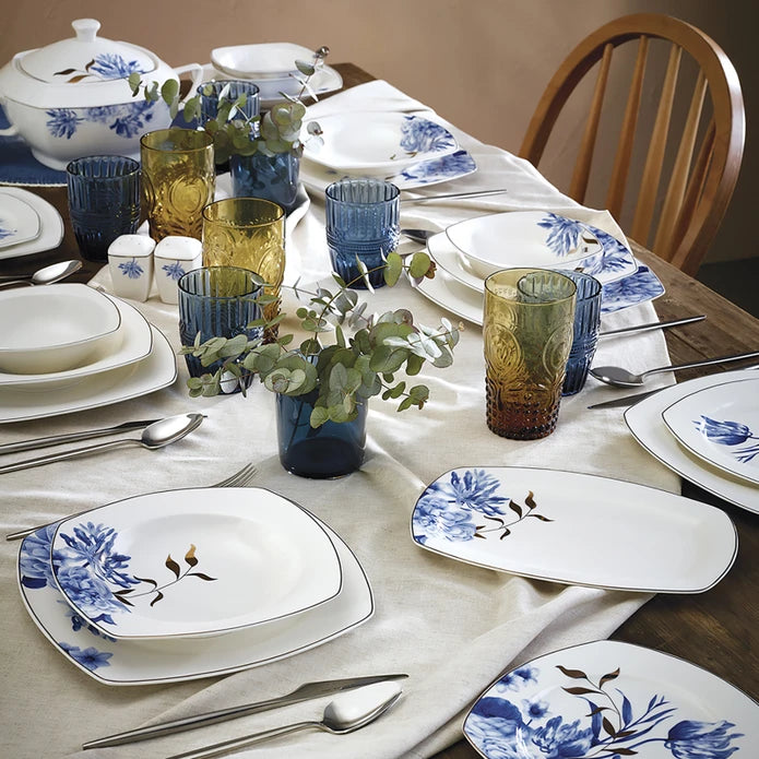 Karaca Dylan 60 Pieces 12 Person Porcelain 153.03.08.1366/153.03.08.1061 -  Dinnerware Sets | كاراجا نيو ديلان 60 قطعة بورسلين 12 فرد - ebarza Furniture UAE | Shop Modern Furniture in Abu Dhabi & Dubai - مفروشات ايبازرا في الامارات | تسوق اثاث عصري وديكورات مميزة في دبي وابوظبي